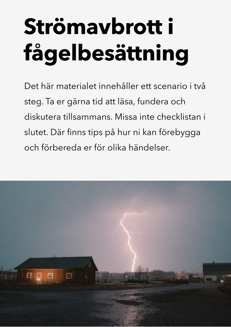 Omslag: Strömavbrott i fågelbesättning