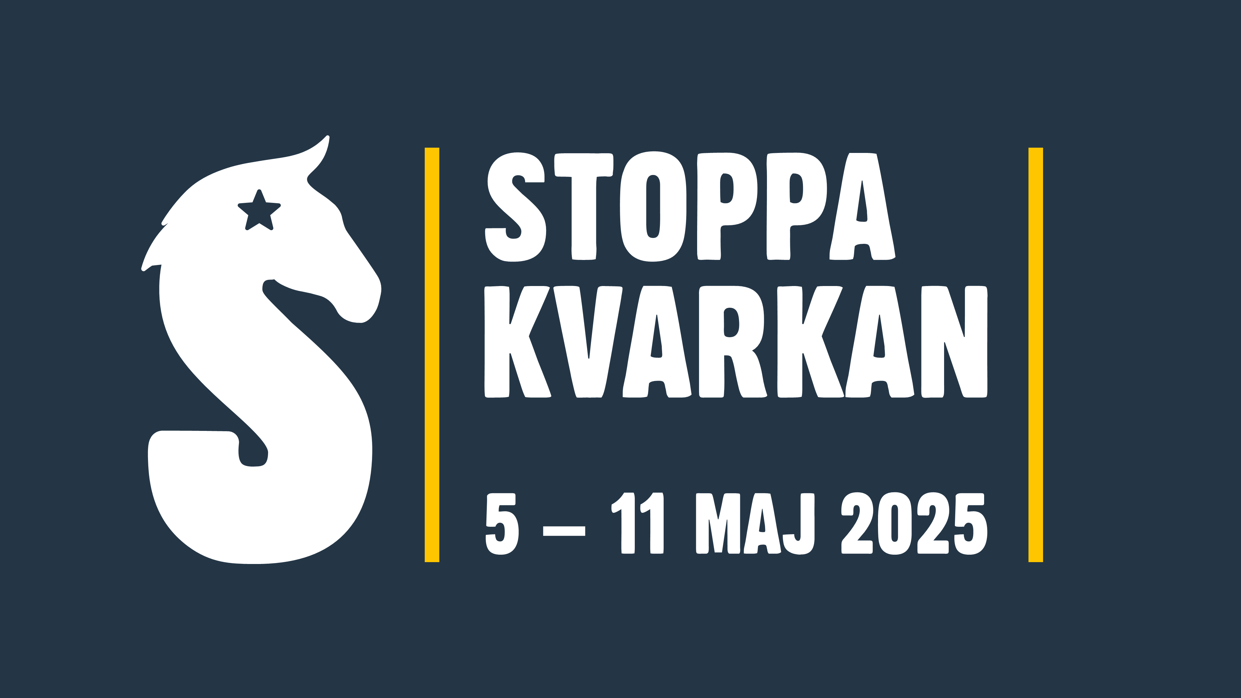 Logotyp för Stoppa Kvarka-veckan 5–11 maj 2025